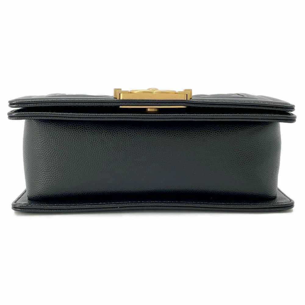 シャネル チェーンショルダーバッグ ボーイシャネル スモール マトラッセ ココマーク A67085 CHANEL 黒