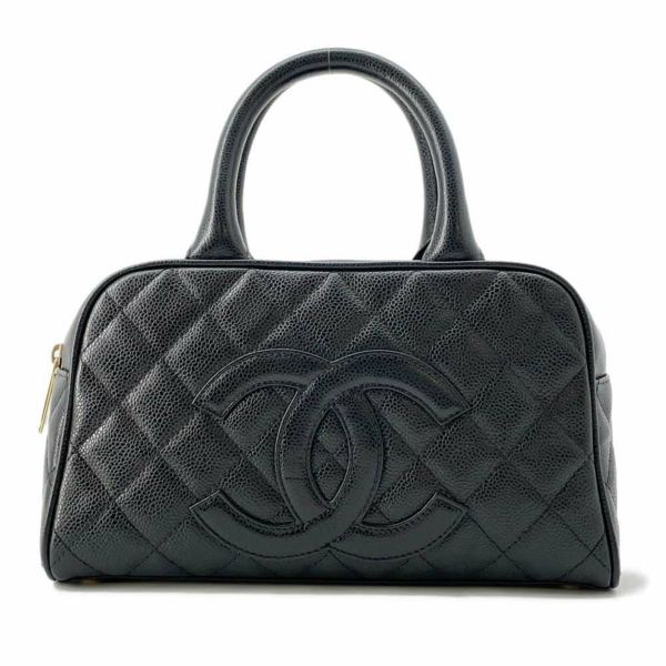 シャネル ハンドバッグ マトラッセ ココマーク キャビアスキン A20996 CHANEL バッグ ミニボストン 黒