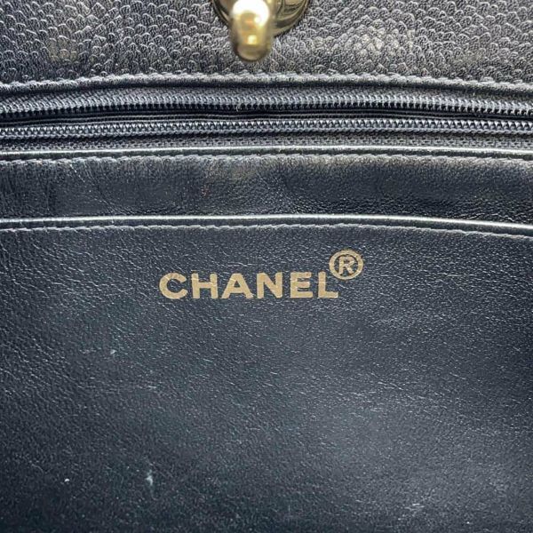 シャネル チェーンショルダーバッグ マトラッセ ココマーク キャビアスキン CHANEL トートバッグ 黒