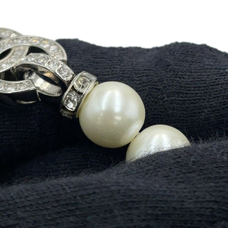 シャネル ネックレス ココマーク チョーカー フェイクパール メタル ラインストーン 25C ABF720 CHANEL アクセサリー