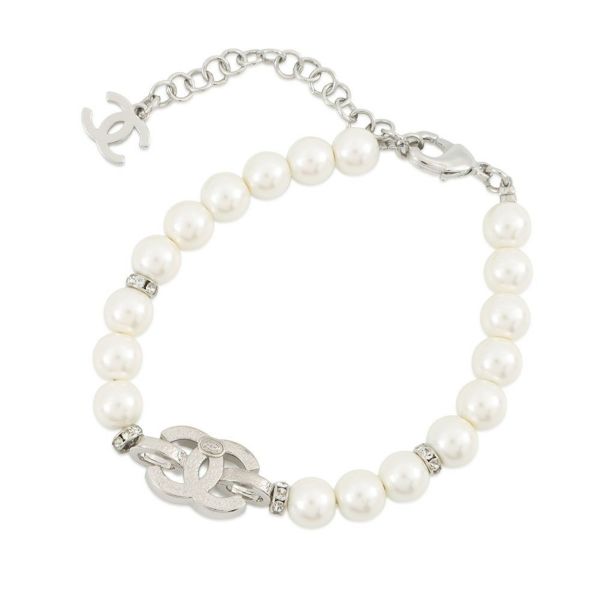 シャネル ブレスレット ココマーク フェイクパール ラインストーン 25 C ABF724 CHANEL アクセサリー