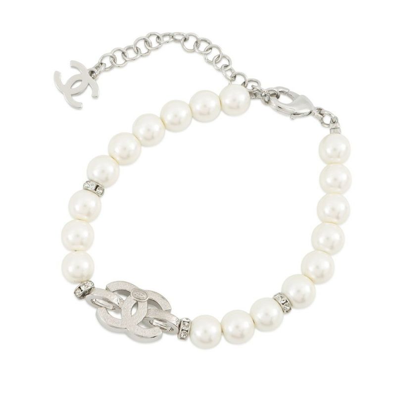 シャネル ブレスレット ココマーク フェイクパール ラインストーン 25 C ABF724 CHANEL アクセサリー