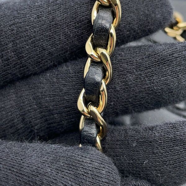 シャネル チェーンショルダーバッグ マトラッセ トランク バニティ ラムスキン AS3344 CHANEL 黒