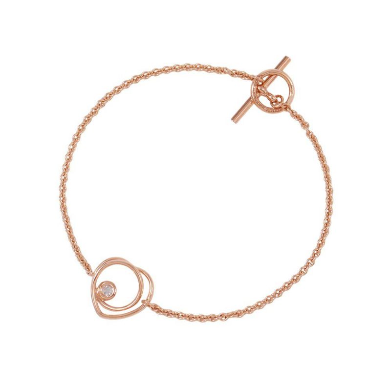 エルメス ブレスレット ヴェルティージュ・クール TPM ダイヤモンド 1P 0.05ct K18PGピンクゴールド サイズST Vertige Coeur