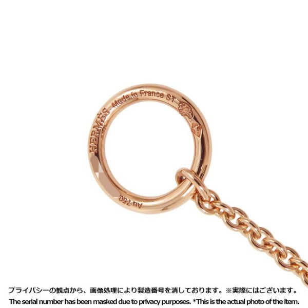 エルメス ブレスレット ヴェルティージュ・クール TPM ダイヤモンド 1P 0.05ct K18PGピンクゴールド サイズST Vertige Coeur