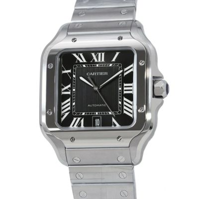 カルティエ サントス ドゥ カルティエ LM Cartier 腕時計 黒文字盤