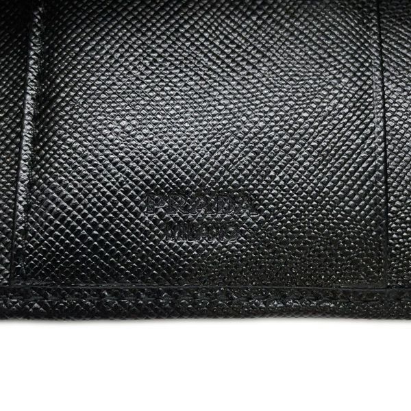プラダ 三つ折り財布 サフィアーノ ロゴ トライアングル 1M0176 PRADA 財布 黒