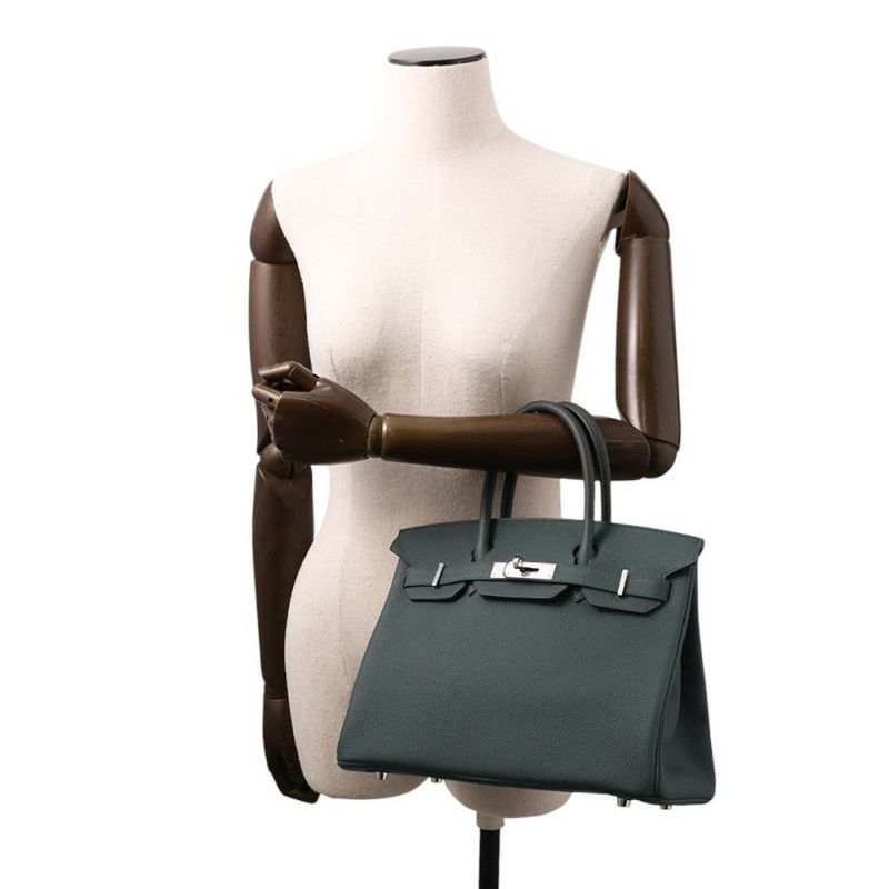 エルメス バーキン30 ヴェールマングローブ/シルバー金具 トリヨンモーリス K刻印 HERMES Birkin ハンドバッグ