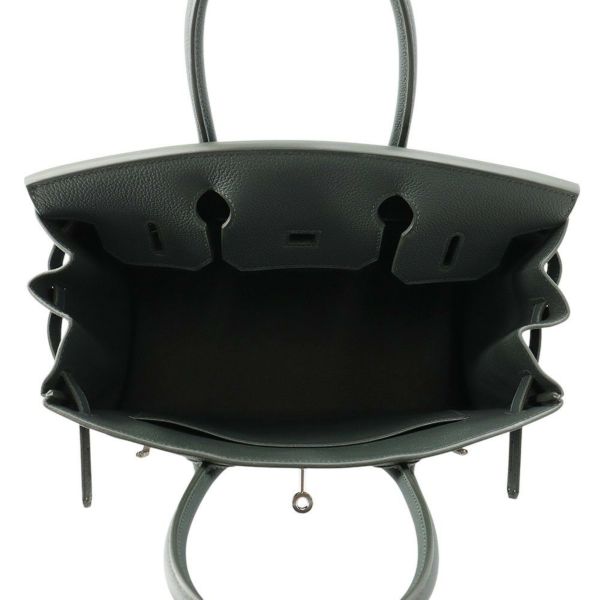 エルメス バーキン30 ヴェールマングローブ/シルバー金具 トリヨンモーリス K刻印 HERMES Birkin ハンドバッグ