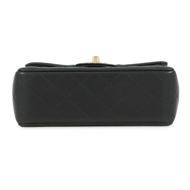 シャネル チェーンショルダーバッグ ミニ マトラッセ 20 ココマーク ラムスキン A69900 CHANEL 黒