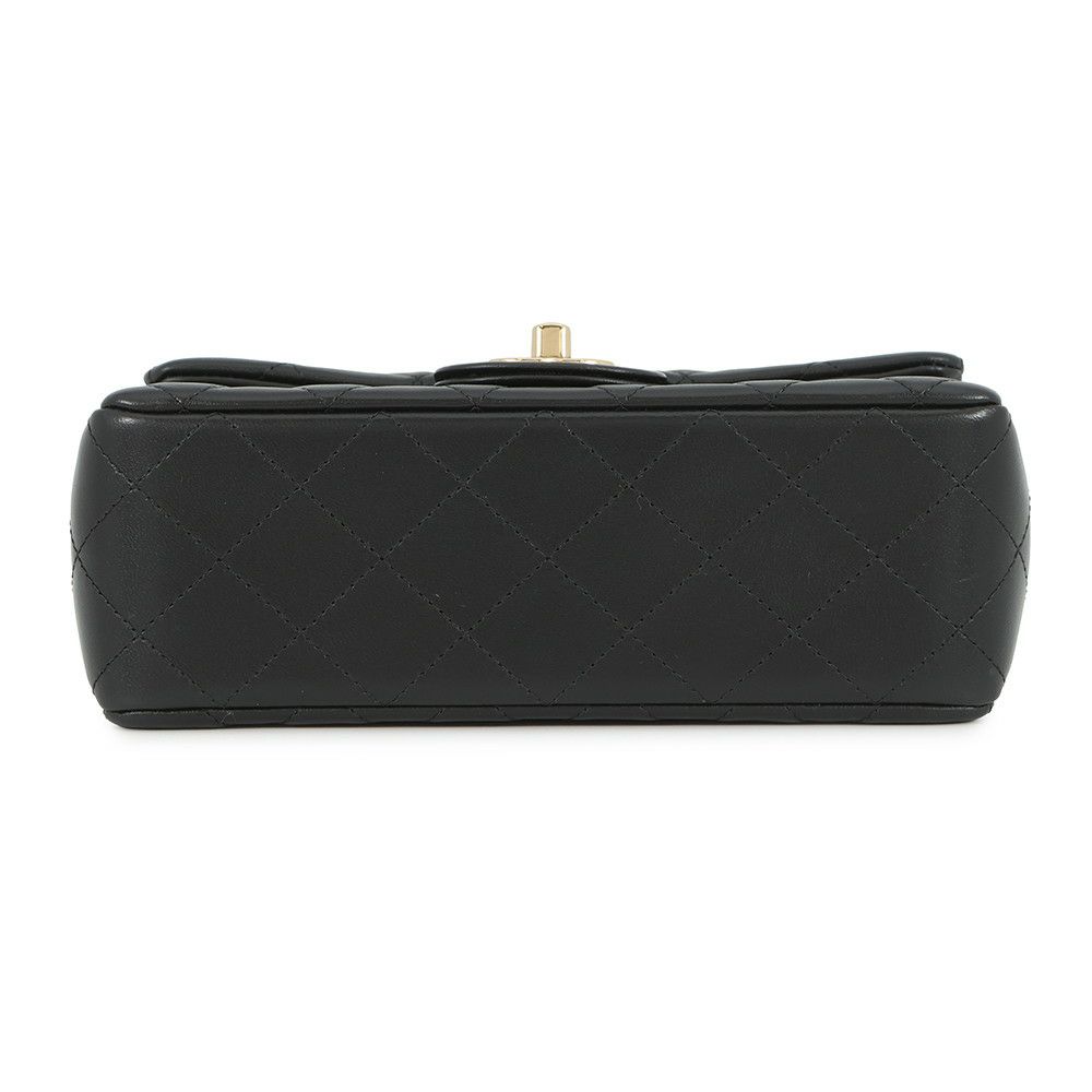 シャネル チェーンショルダーバッグ ミニ マトラッセ 20 ココマーク ラムスキン A69900 CHANEL 黒