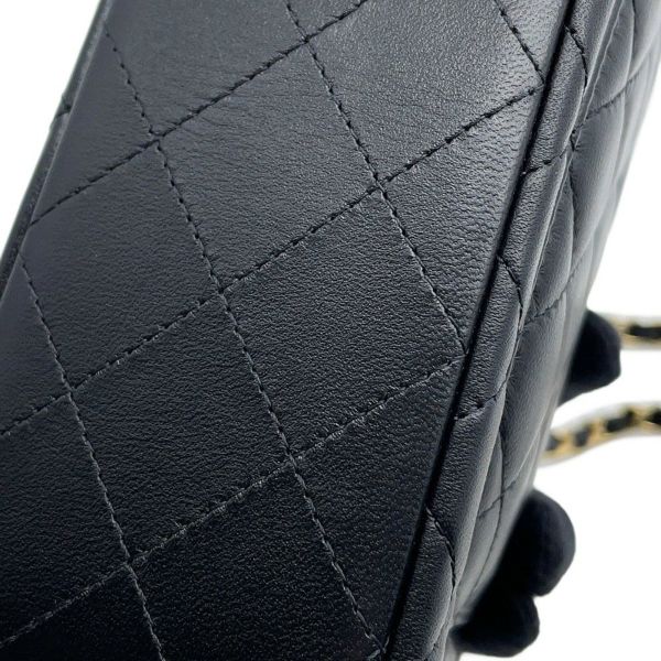 シャネル チェーンショルダーバッグ ミニ マトラッセ 20 ココマーク ラムスキン A69900 CHANEL 黒