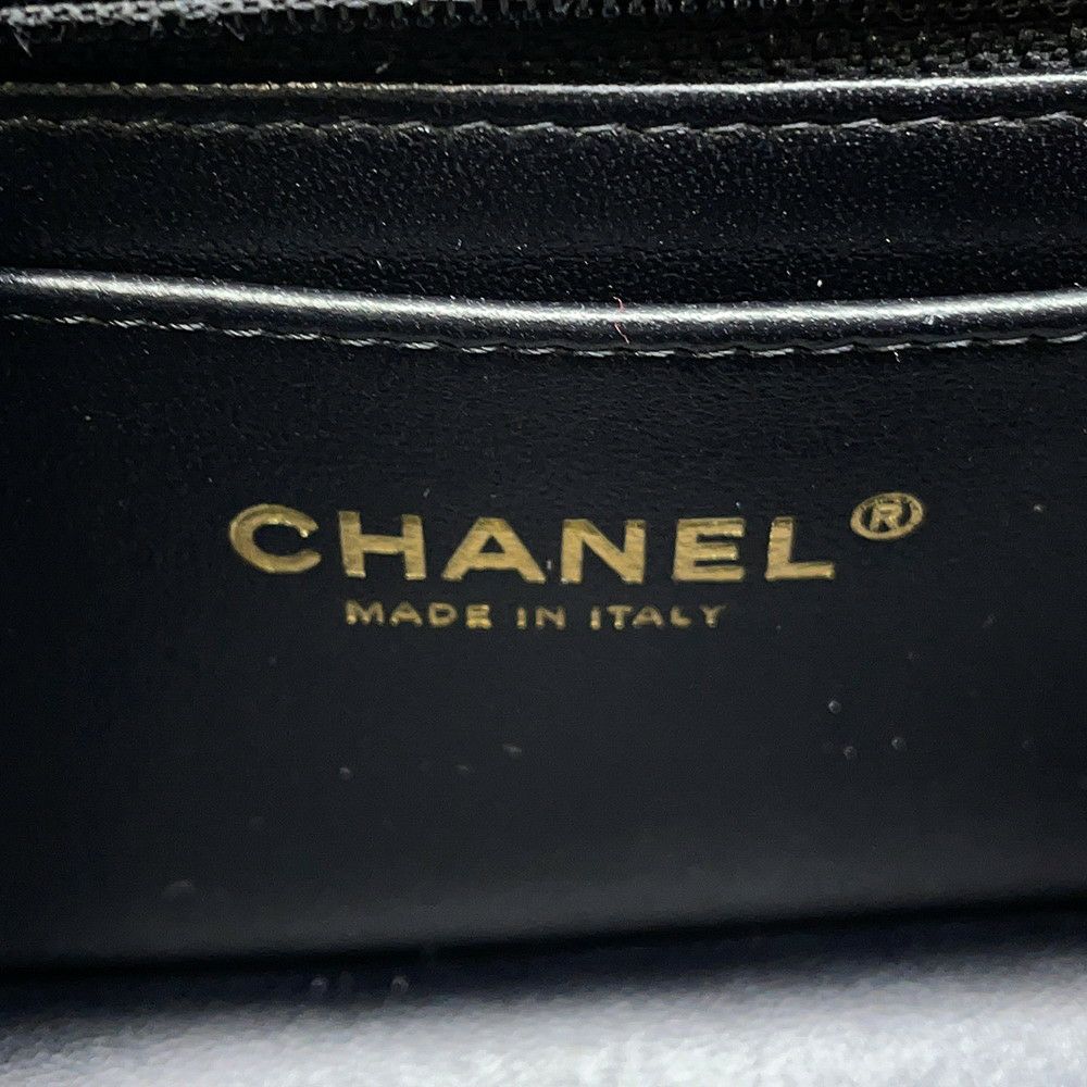 シャネル チェーンショルダーバッグ ミニ マトラッセ 20 ココマーク ラムスキン A69900 CHANEL 黒