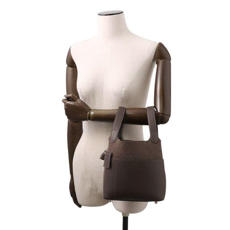 エルメス ハンドバッグ ピコタンロックPM ゴーチーム エベンヌ/シルバー金具 スイフト/フェルト W刻印