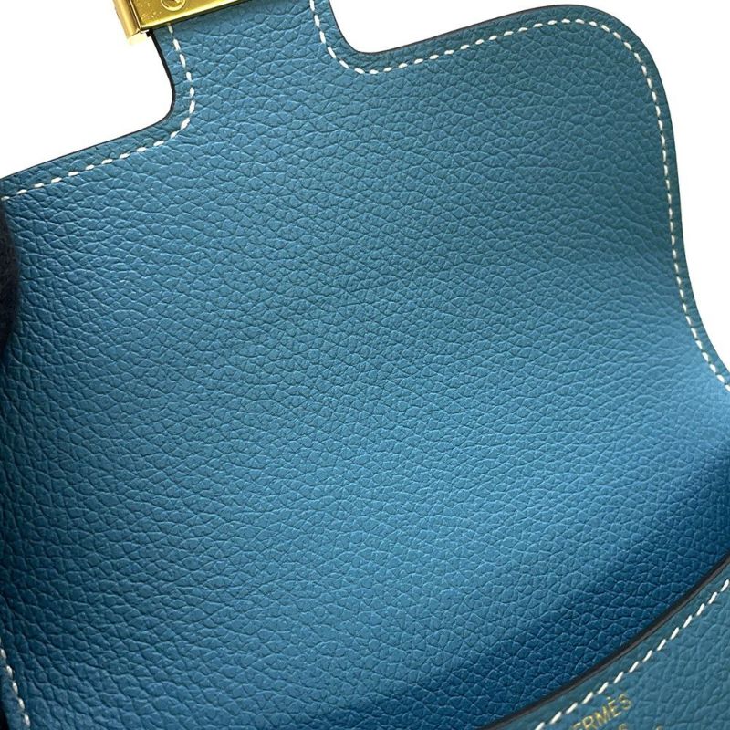 エルメス 財布 コンスタンス スリム ニューブルージーン/ゴールド金具 エバーカラー B刻印 財布