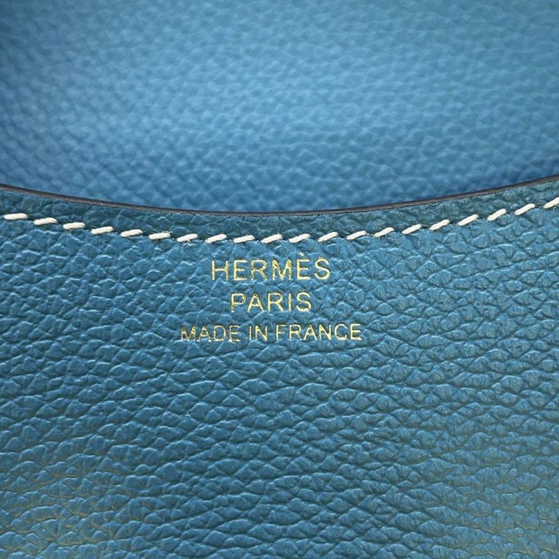 エルメス 財布 コンスタンス スリム ニューブルージーン/ゴールド金具 エバーカラー B刻印 財布