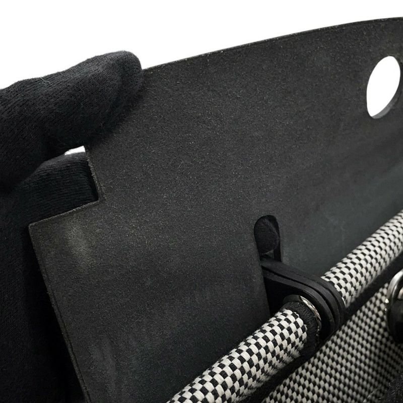 エルメス エールバッグジップPM ルトゥルネ ブラック/エクリュ/シルバー金具 トワルGM/ヴァッシュハンター U刻印 黒