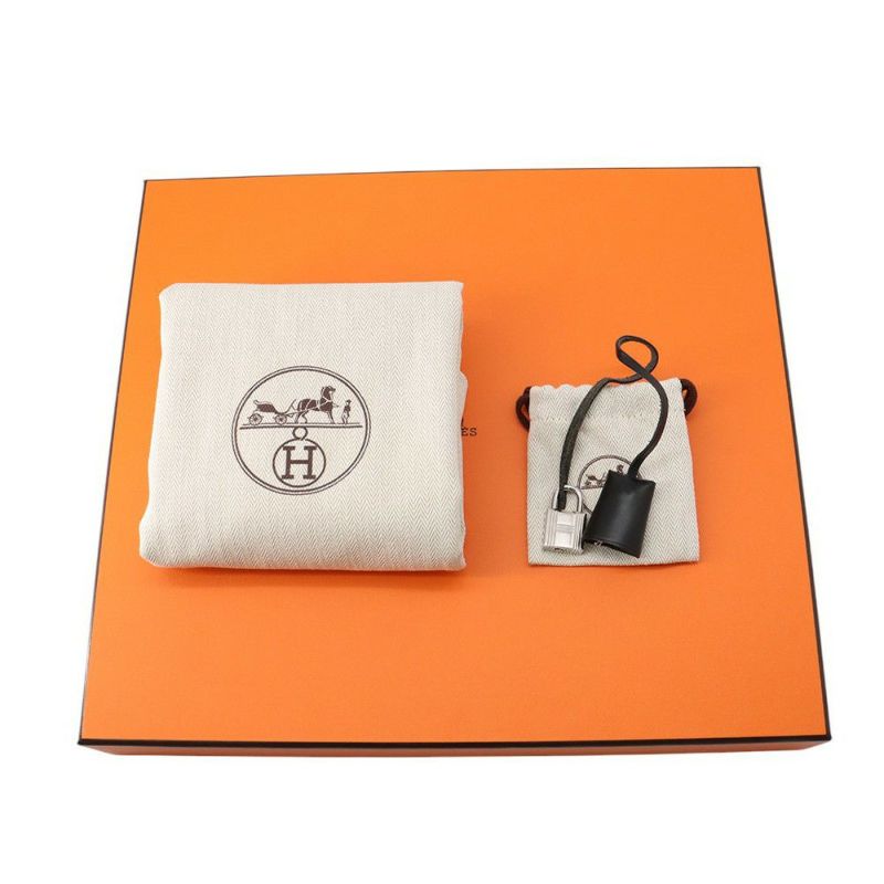 エルメス エールバッグジップPM ルトゥルネ ブラック/エクリュ/シルバー金具 トワルGM/ヴァッシュハンター U刻印 黒