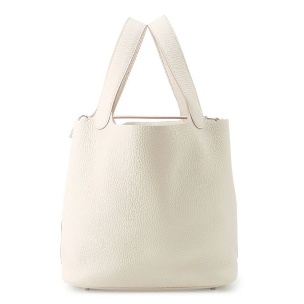エルメス ハンドバッグ ピコタンロックMM ベトン/シルバー金具 トリヨンクレマンス W刻印