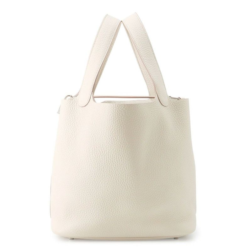 エルメス ハンドバッグ ピコタンロックMM ベトン/シルバー金具 トリヨンクレマンス W刻印