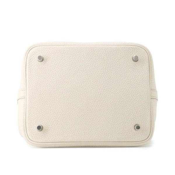 エルメス ハンドバッグ ピコタンロックMM ベトン/シルバー金具 トリヨンクレマンス W刻印