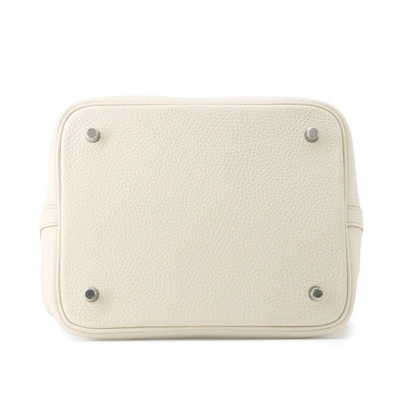 エルメス ハンドバッグ ピコタンロックMM ベトン/シルバー金具 トリヨンクレマンス W刻印
