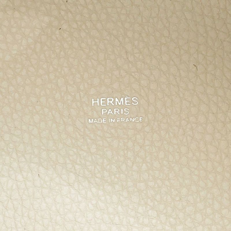 エルメス ハンドバッグ ピコタンロックMM ベトン/シルバー金具 トリヨンクレマンス W刻印