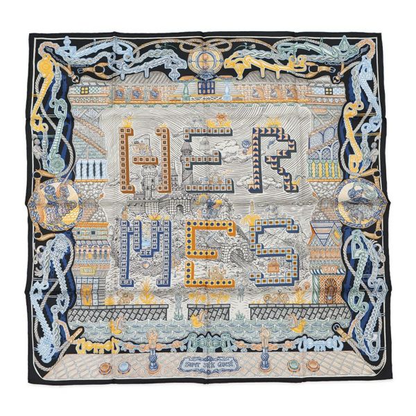 エルメス カレ90 Super Silk Quest スーパー・シルク・クエスト HERMES シルク 2023年秋冬 ソルド品