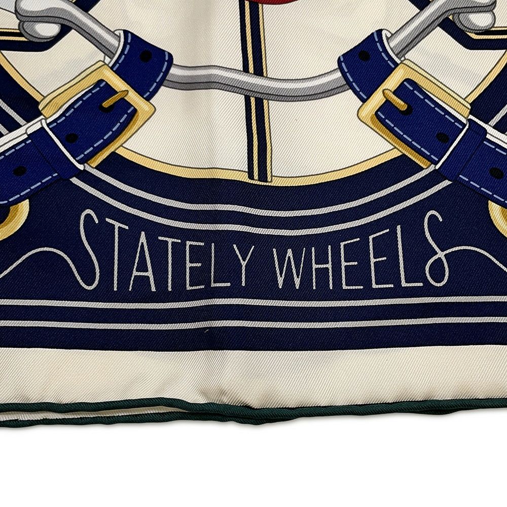 エルメス スカーフ カレ90 ステイトリー・ホイールズ Stately Wheels HERMES シルク 2025秋冬