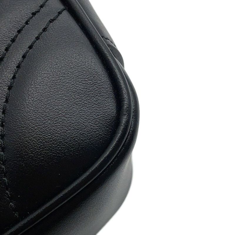 グッチ チェーンショルダーバッグ GGマーモント キルティング レザー 443497 GUCCI 黒