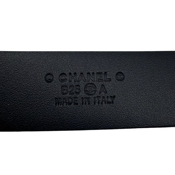 シャネル べルト ココマーク ロゴ レザー レディースサイズ80 B25 A AAB177 CHANEL 黒