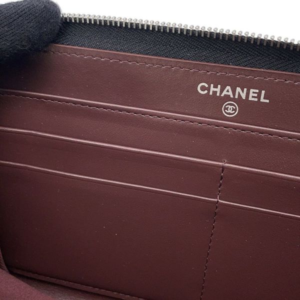 シャネル 長財布 クラシック ロング ジップ ウォレット ココマーク キャビアスキン AP0242 CHANEL 財布 黒