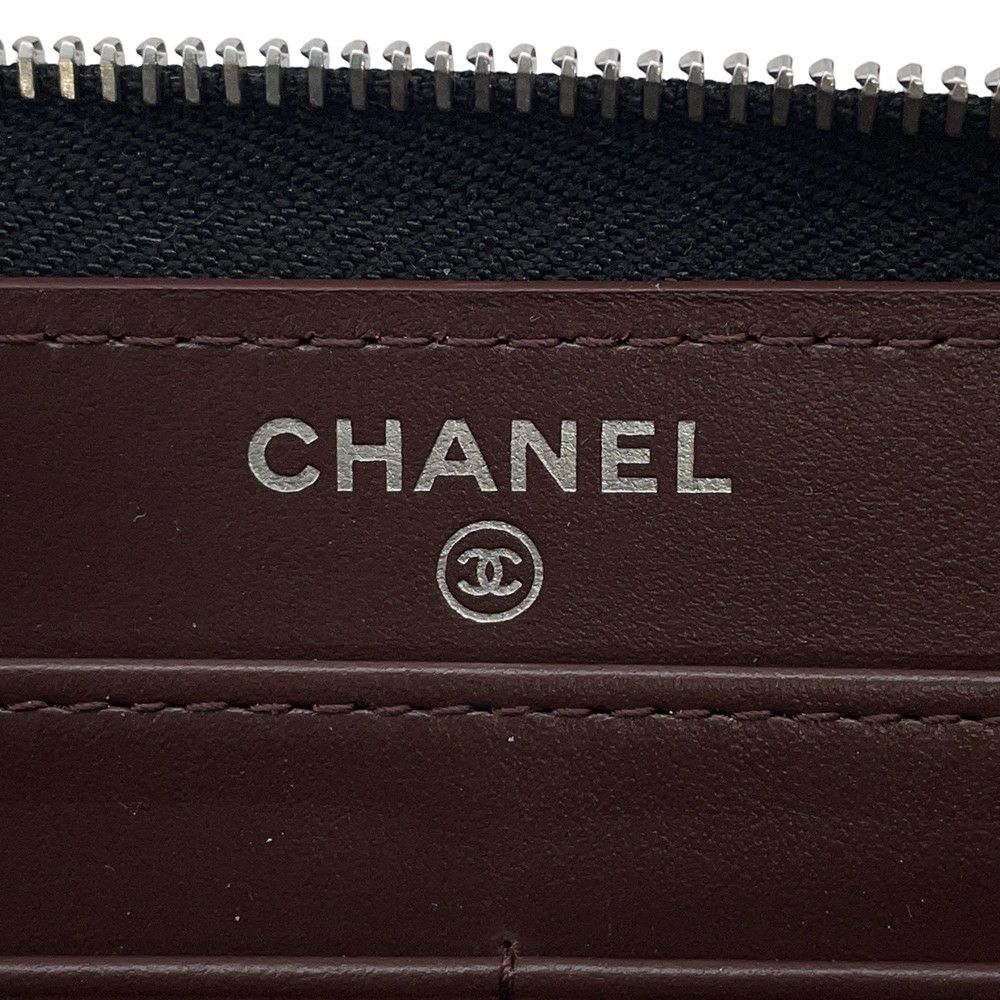 シャネル 長財布 クラシック ロング ジップ ウォレット ココマーク キャビアスキン AP0242 CHANEL 財布 黒