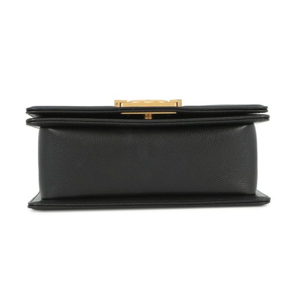 シャネル チェーンショルダーバッグ ボーイシャネル スモール マトラッセ ココマーク キャビアスキン A67085 CHANEL 黒