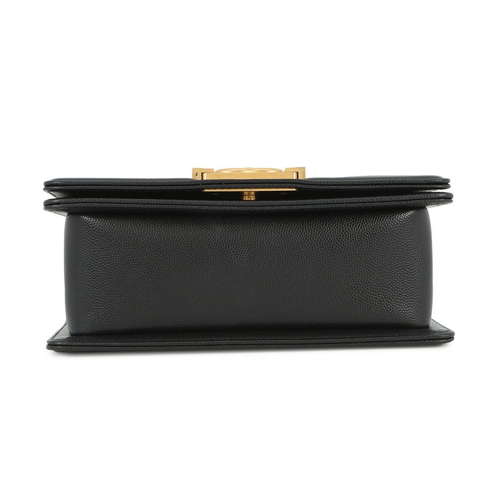 シャネル チェーンショルダーバッグ ボーイシャネル スモール マトラッセ ココマーク キャビアスキン A67085 CHANEL 黒