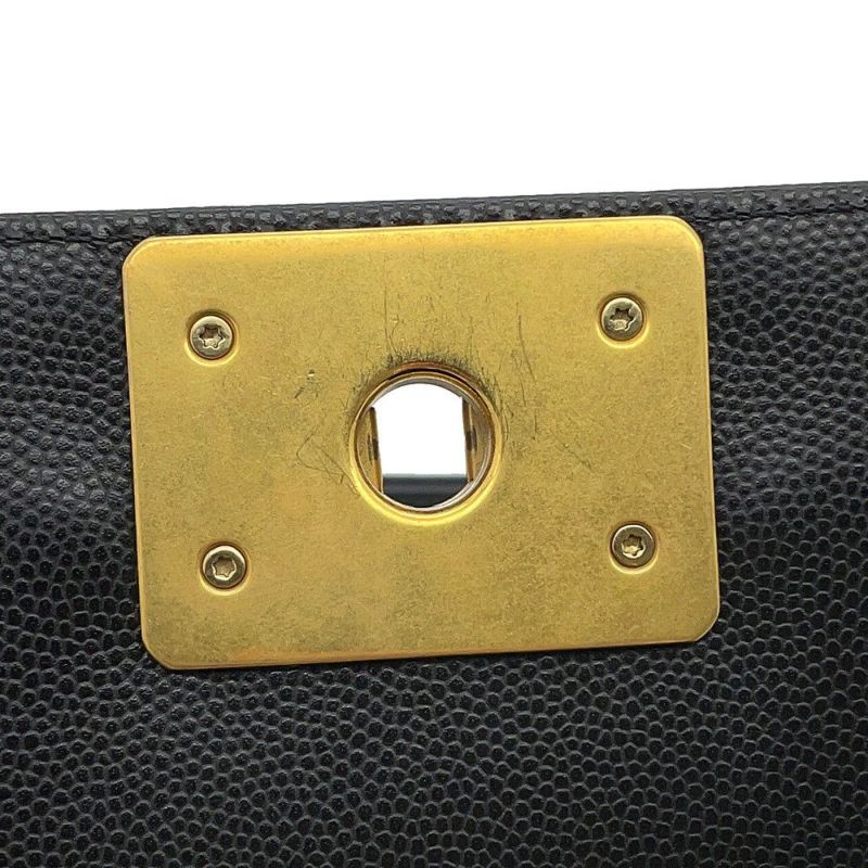 シャネル チェーンショルダーバッグ ボーイシャネル スモール マトラッセ ココマーク キャビアスキン A67085 CHANEL 黒