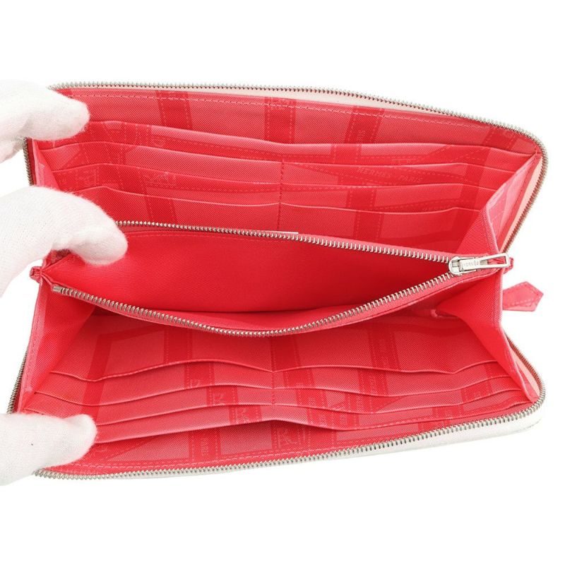 エルメス 長財布 アザップロング シルクイン ホワイト/シルバー金具 エプソン □R刻印 HERMES 財布 白