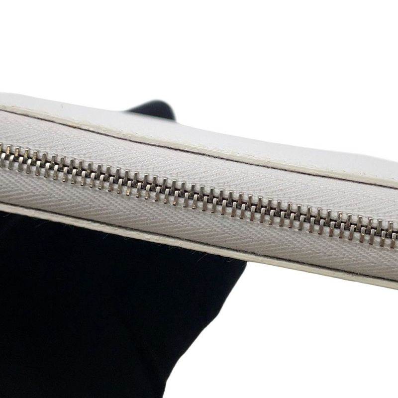 エルメス 長財布 アザップロング シルクイン ホワイト/シルバー金具 エプソン □R刻印 HERMES 財布 白