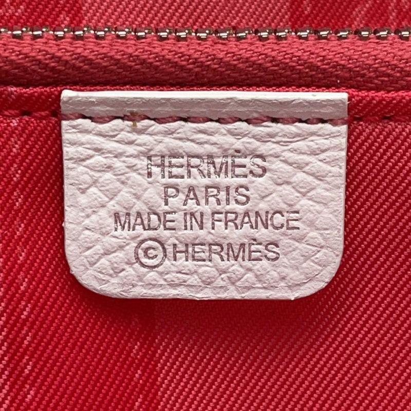 エルメス 長財布 アザップロング シルクイン ホワイト/シルバー金具 エプソン □R刻印 HERMES 財布 白