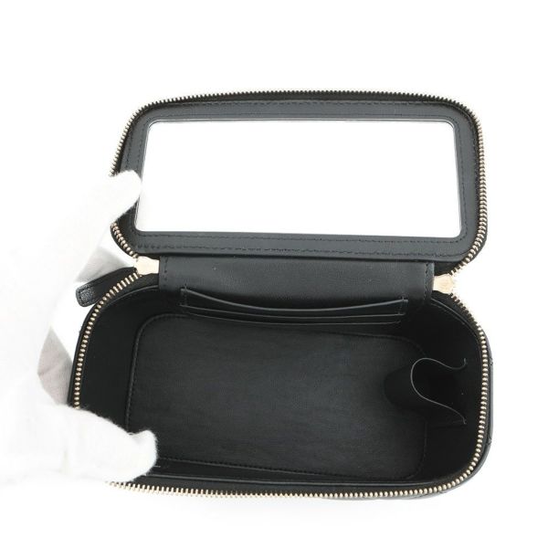 シャネル チェーンバニティバッグ マトラッセ ココマーク ラムスキン AP1472 CHANEL 黒