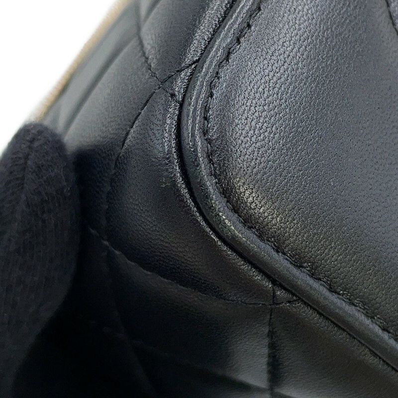 シャネル チェーンバニティバッグ マトラッセ ココマーク ラムスキン AP1472 CHANEL 黒