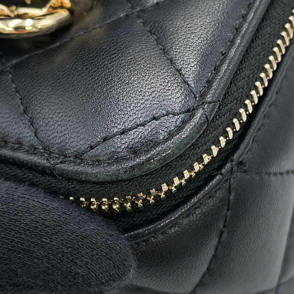 シャネル チェーンバニティバッグ マトラッセ ココマーク ラムスキン AP1472 CHANEL 黒