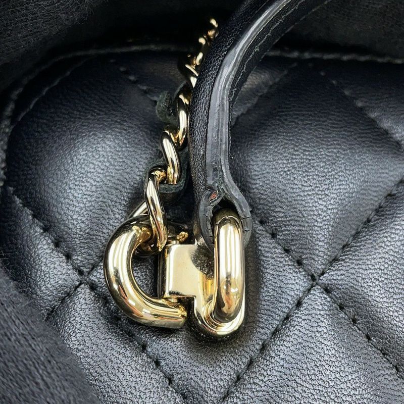 シャネル チェーンバニティバッグ マトラッセ ココマーク ラムスキン AP1472 CHANEL 黒