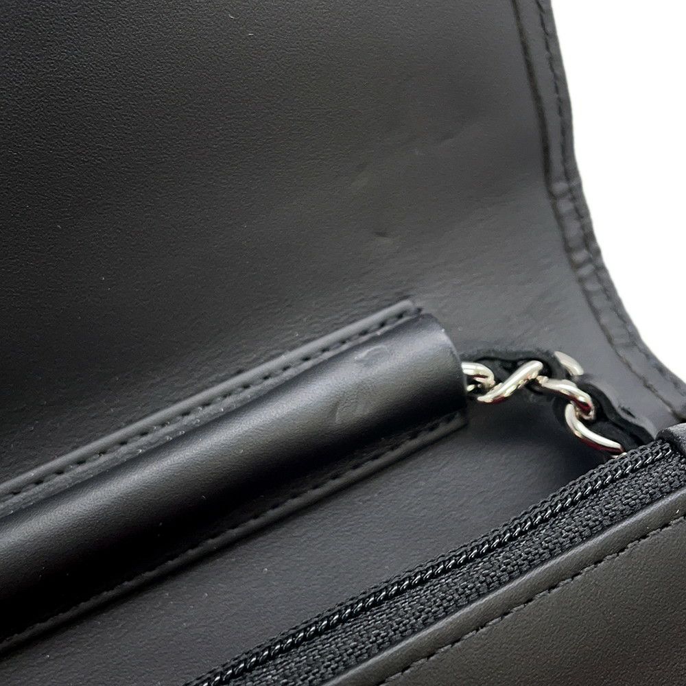 シャネル チェーンウォレット カンボンライン ココマーク A46646 CHANEL 財布 黒