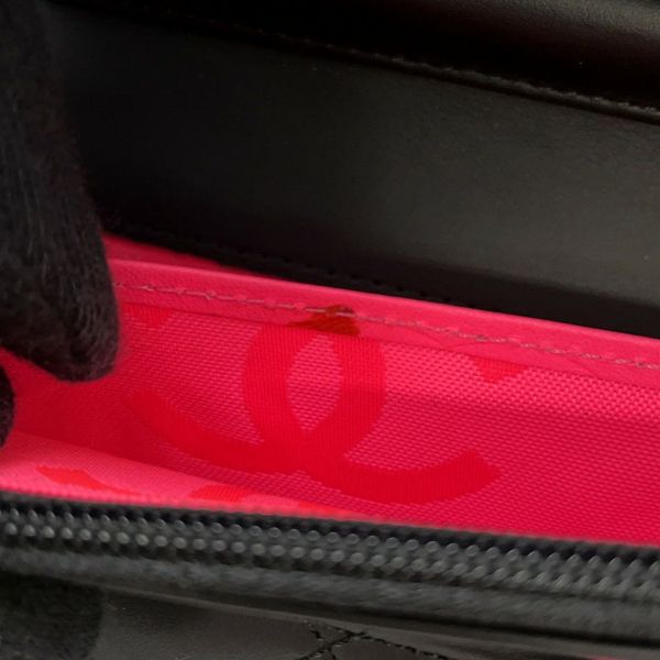 シャネル チェーンウォレット カンボンライン ココマーク A46646 CHANEL 財布 黒