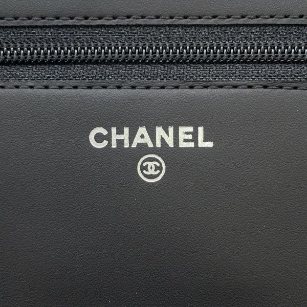 シャネル チェーンウォレット カンボンライン ココマーク A46646 CHANEL 財布 黒