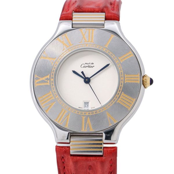 カルティエ マスト21 ヴァンティアン W10073R6 Cartier 腕時計 シルバー文字盤 クォーツ