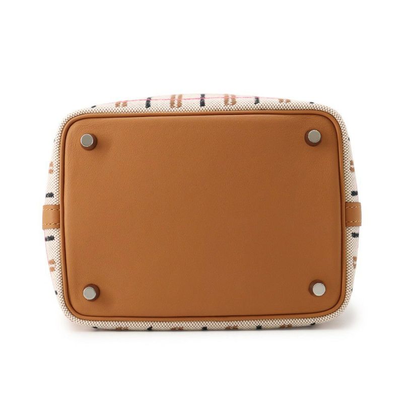 エルメス ハンドバッグ ピコタンロックPM ゴールド/エクリュ/フォーブ/ローズポップ/シルバー金具 トワルアッシュ/スイフト  K刻印