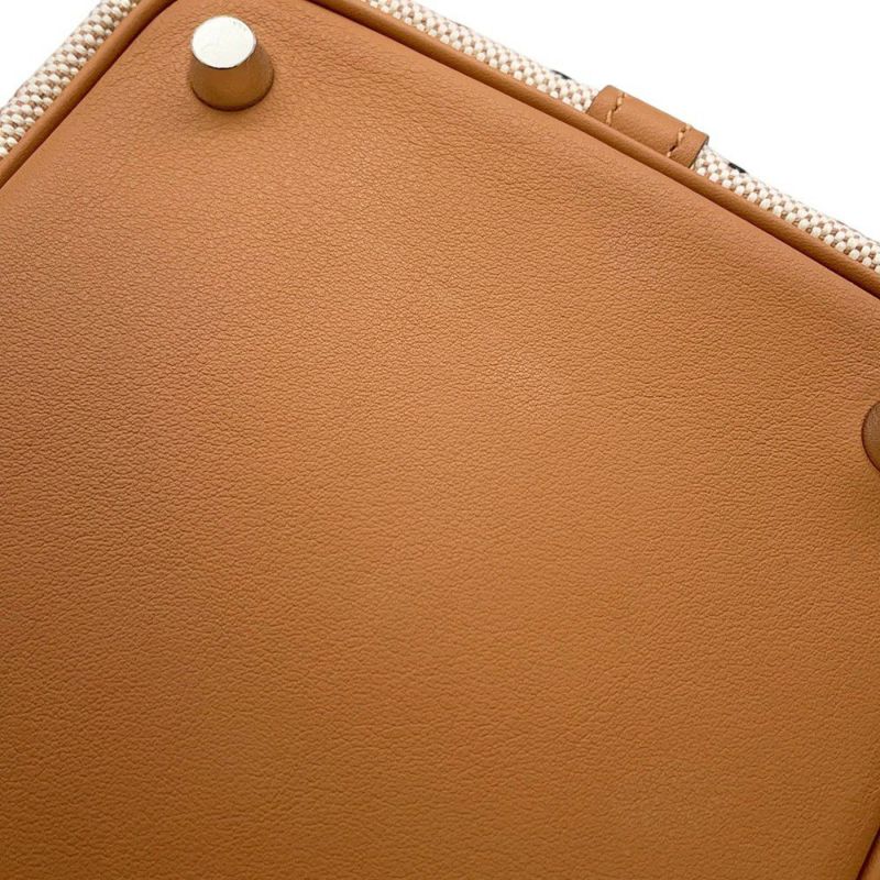 エルメス ハンドバッグ ピコタンロックPM ゴールド/エクリュ/フォーブ/ローズポップ/シルバー金具 トワルアッシュ/スイフト  K刻印