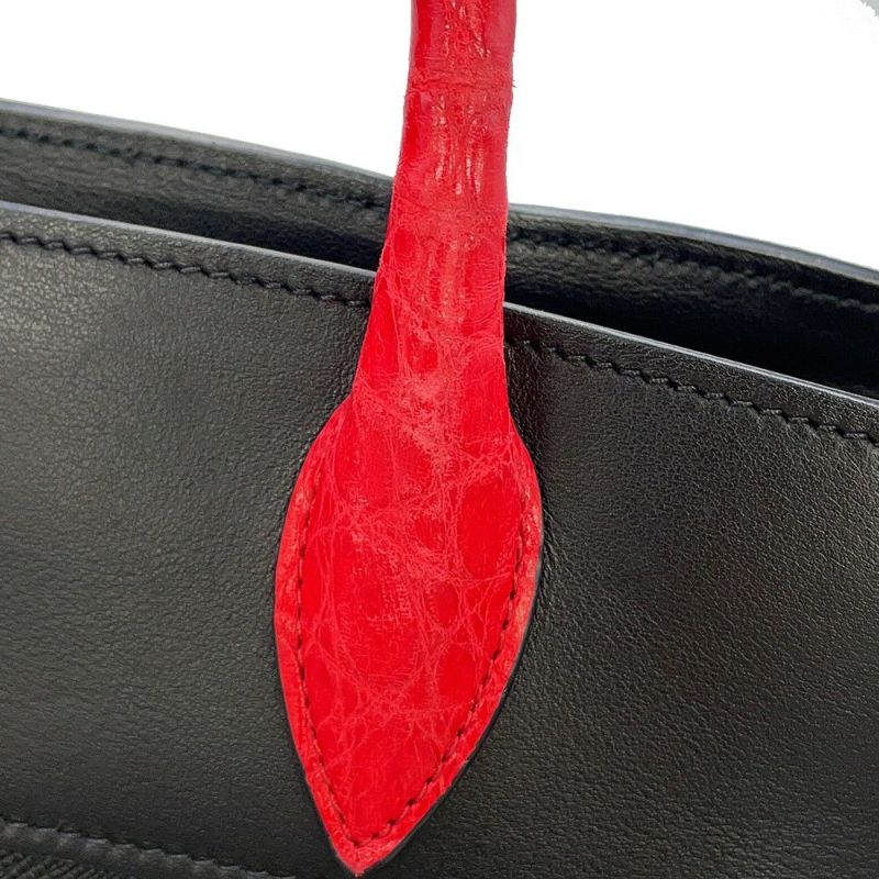 プラダ ハンドバッグ エスプラナード クロコハンドル クロコダイル サフィアーノレザー 1BA046 PRADA 2way 黒